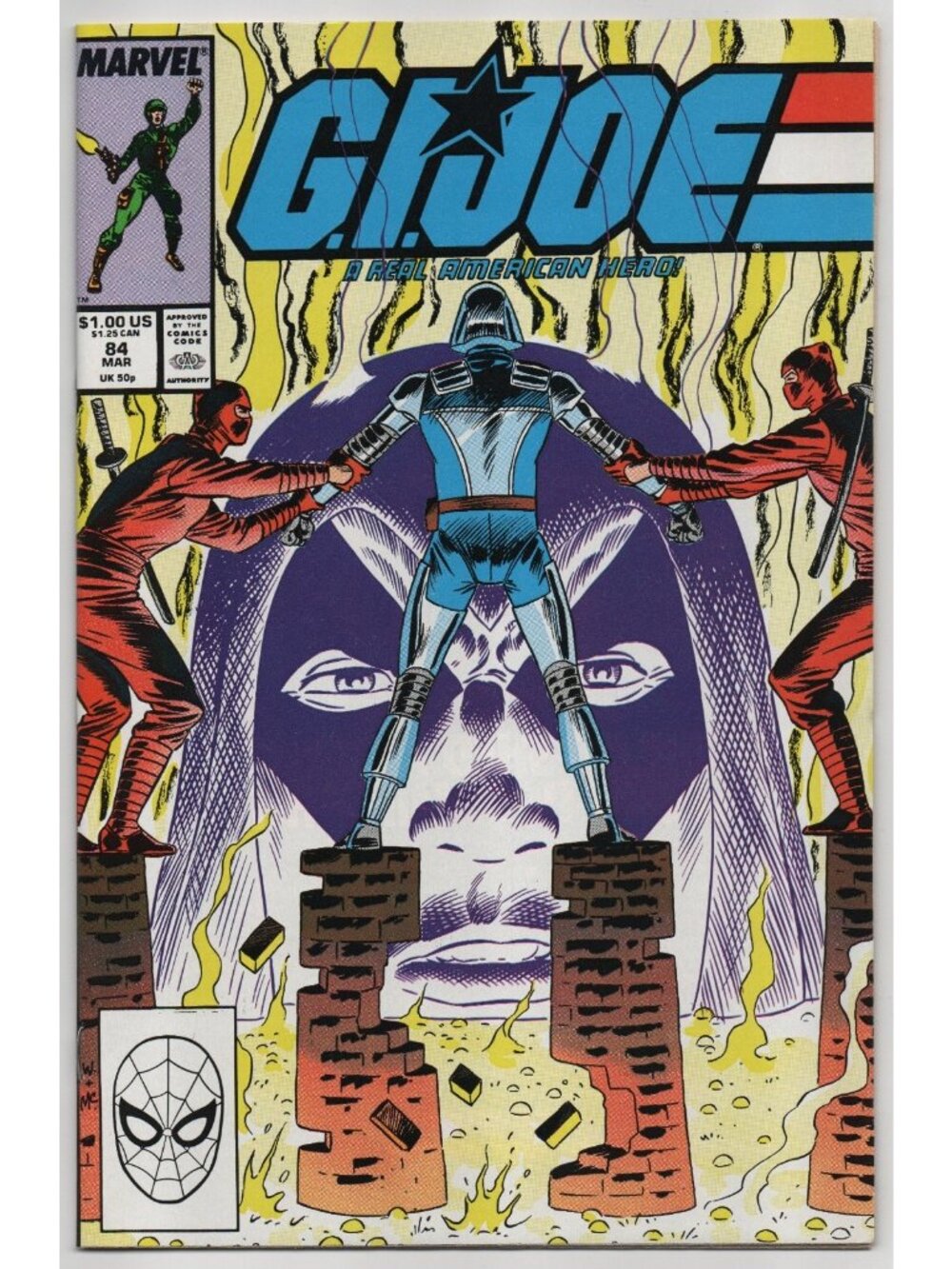 G.I. Joe A Real American Hero 84 Marvel Comics 1989 VF+ 8.5 Direct Edition